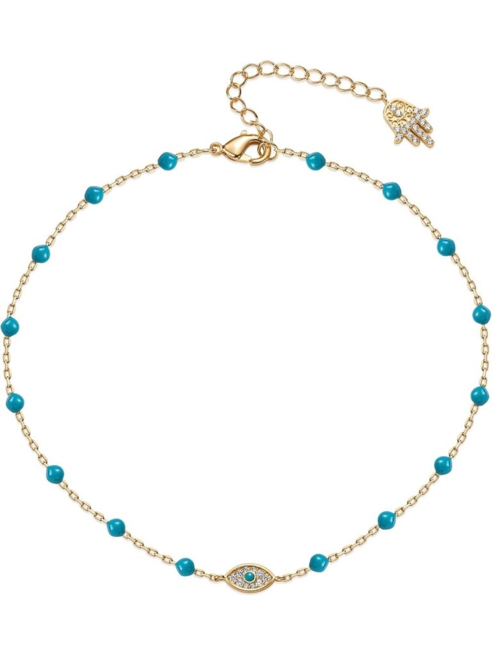 Trendy 14K Gold Plated Anklet for Women, Stylish Link Chain Ankle Bracelet